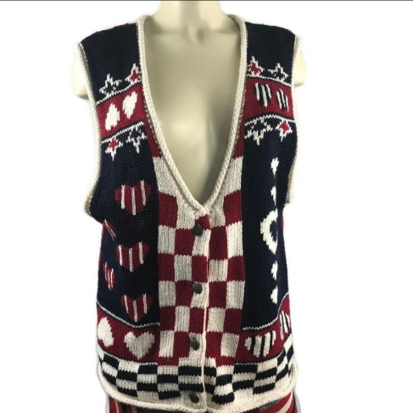 Anthropologie Jackets & Blazers - Kenji Anthropologie chunky knit heart button vest